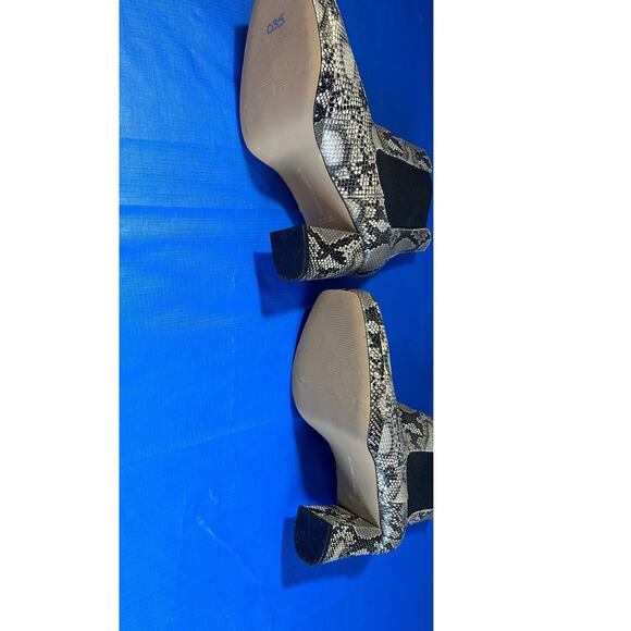 French Connection Penny Chelsea Boots – Snake Print Truffle Leather – Size 10 - Picture 6 of 8